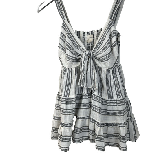 Rebecca Taylor La Vie Taylor Tank Top Tunic Tie Front Ruffle Romantic Babydoll S - Picture 5 of 11